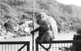 On the bridge going over the Ganges in Rishikesh, India. This mother monkey and baby took some respite. These monkeys are typically pretty active scavenging and generally getting in your business. It was sweet to see this moment.
