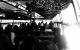 A bus ride heading out of town from Kathmandu, Nepal.
