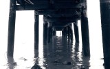 Underneath and old pier in Northern CA