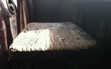 Old train engine seat in CO